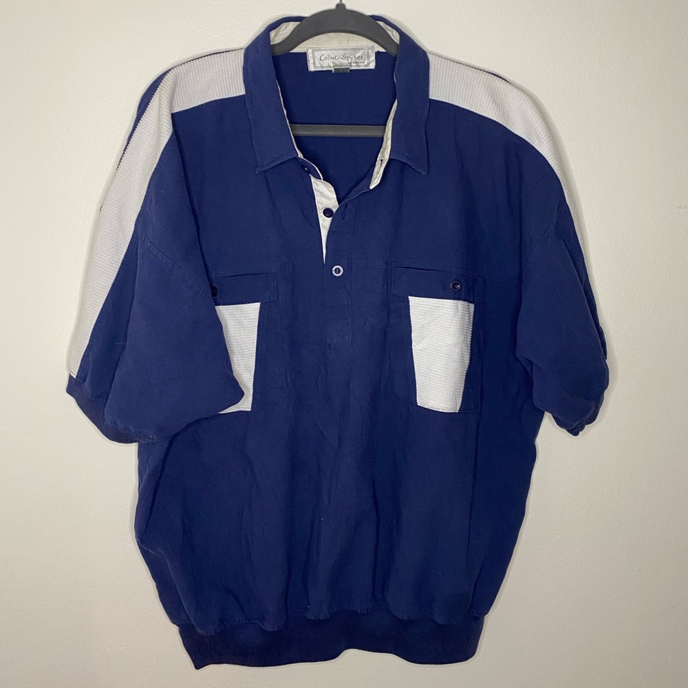VTG EUC banded bottom polo shirt
